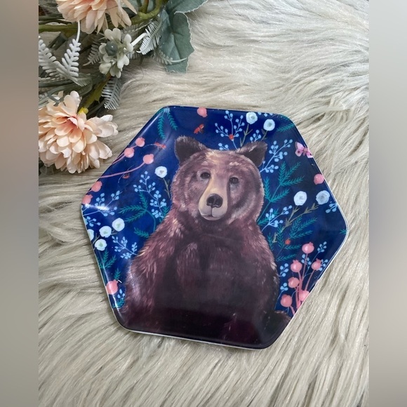 Emily Reid Art hexagon trinket Dish by Greenbox 5” X 6” - Picture 3 of 4